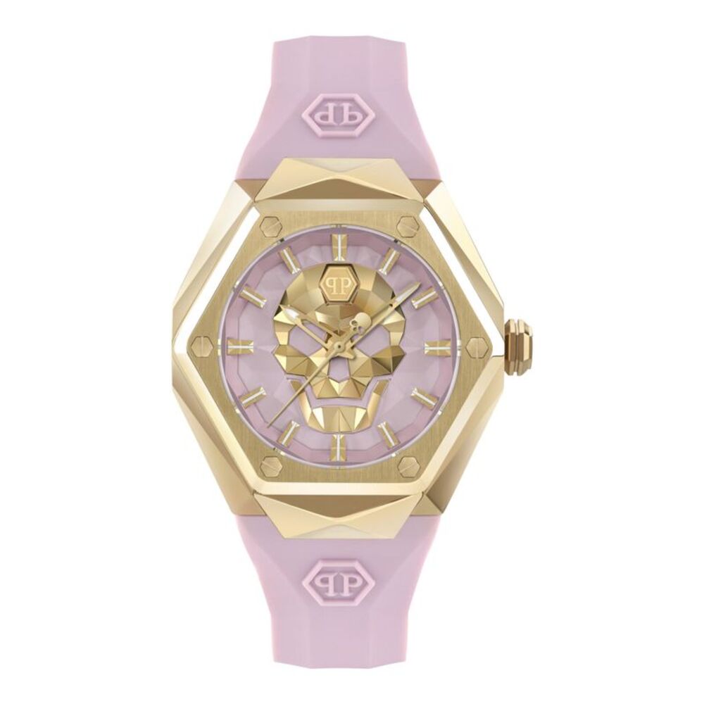 Philipp Plein The $kull Spikes Silicone Watch Gold Womens